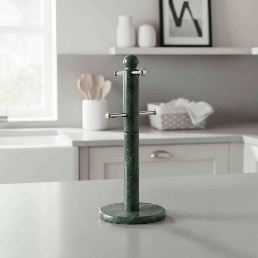 Marmore Green Marble 4 Cup Mug Tree