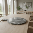 Marmore Grey Marble Round Paddle Serving Board