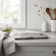 Marmore Rectangular Black Marble Chopping And Serving Board