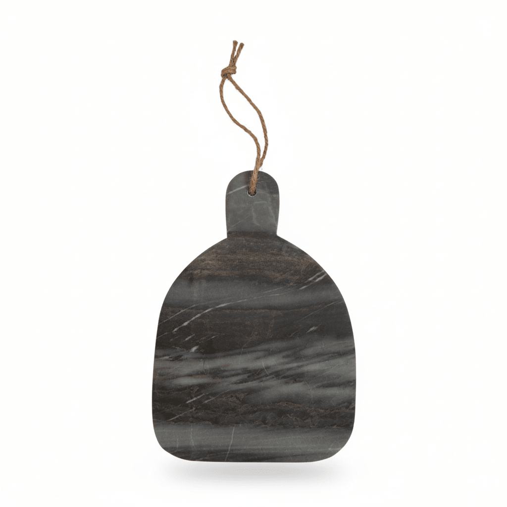Marmore Rounded Grey Marble Chopping And Serving Board