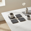 Marmore Set Of 4 Dark Grey Marble Square Coasters