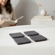 Marmore Set Of 4 Dark Grey Marble Square Coasters