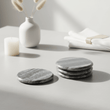 Marmore Set of 4 Grey Marble Round Coasters
