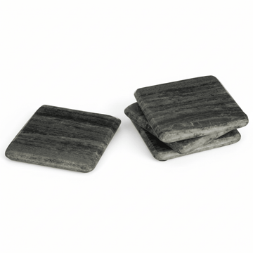 Marmore Set of 4 Grey Marble Square Coasters