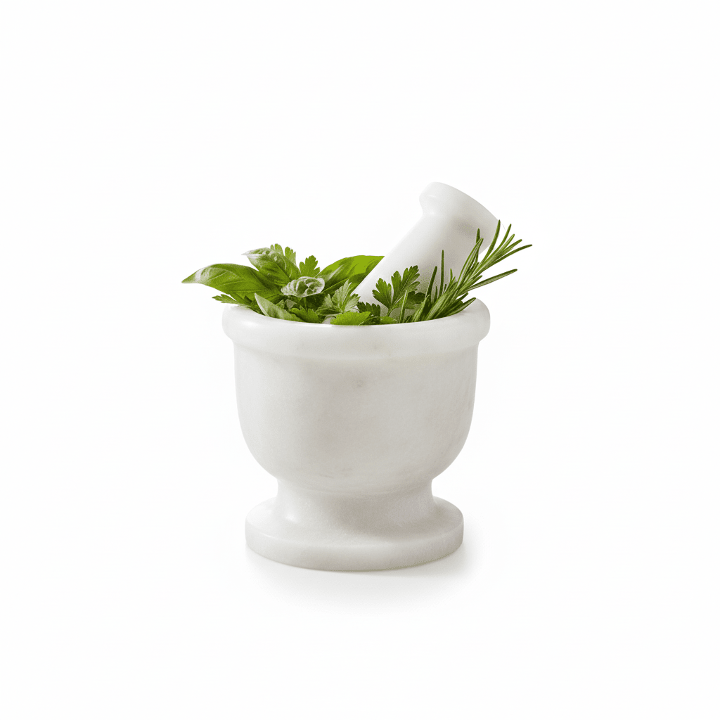 Marmore White Marble Mortar And Pestle