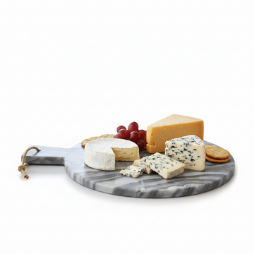 Marmore Grey Marble Round Paddle Serving Board