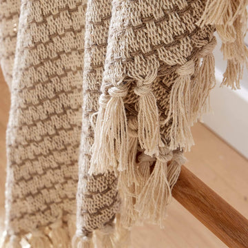 Marrakesh Eco-Friendly Super Soft Cotton Throws Lightweight Sustainable Recycled Cotton for Sofa Bed Chair Calming Colours