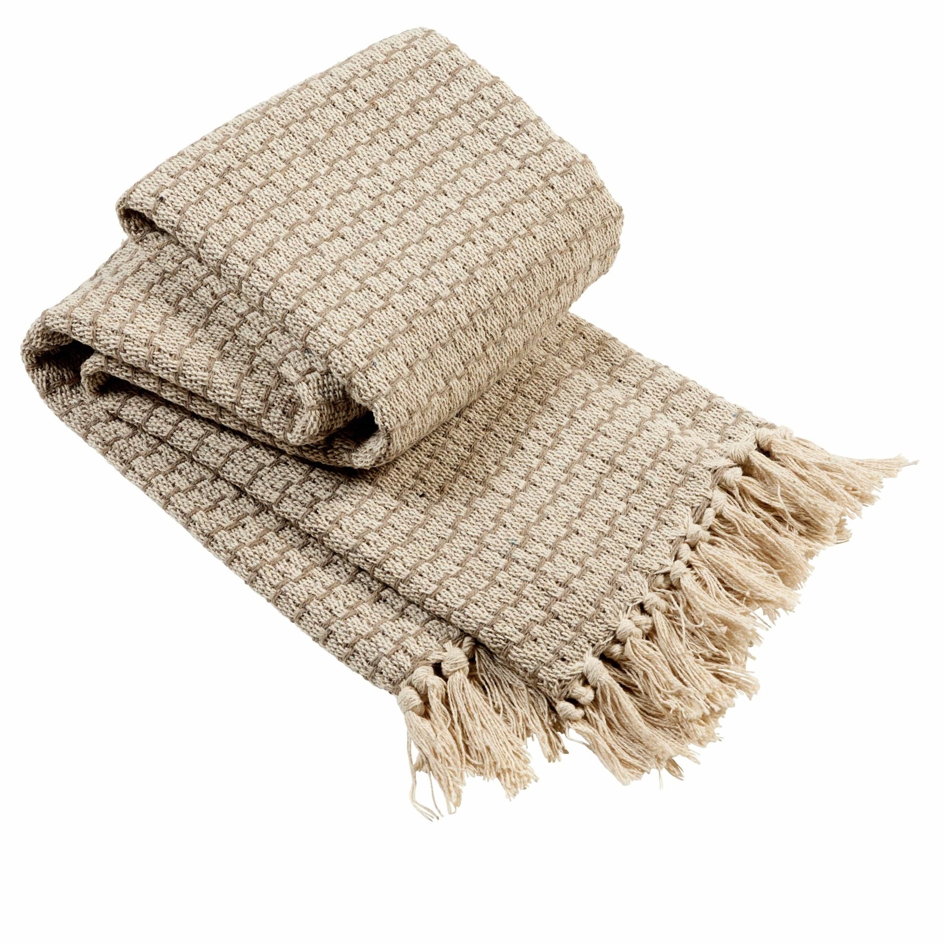 Marrakesh Eco - Friendly Super Soft Cotton Throws Lightweight Sustainable Recycled Cotton for Sofa Bed Chair Calming Colours