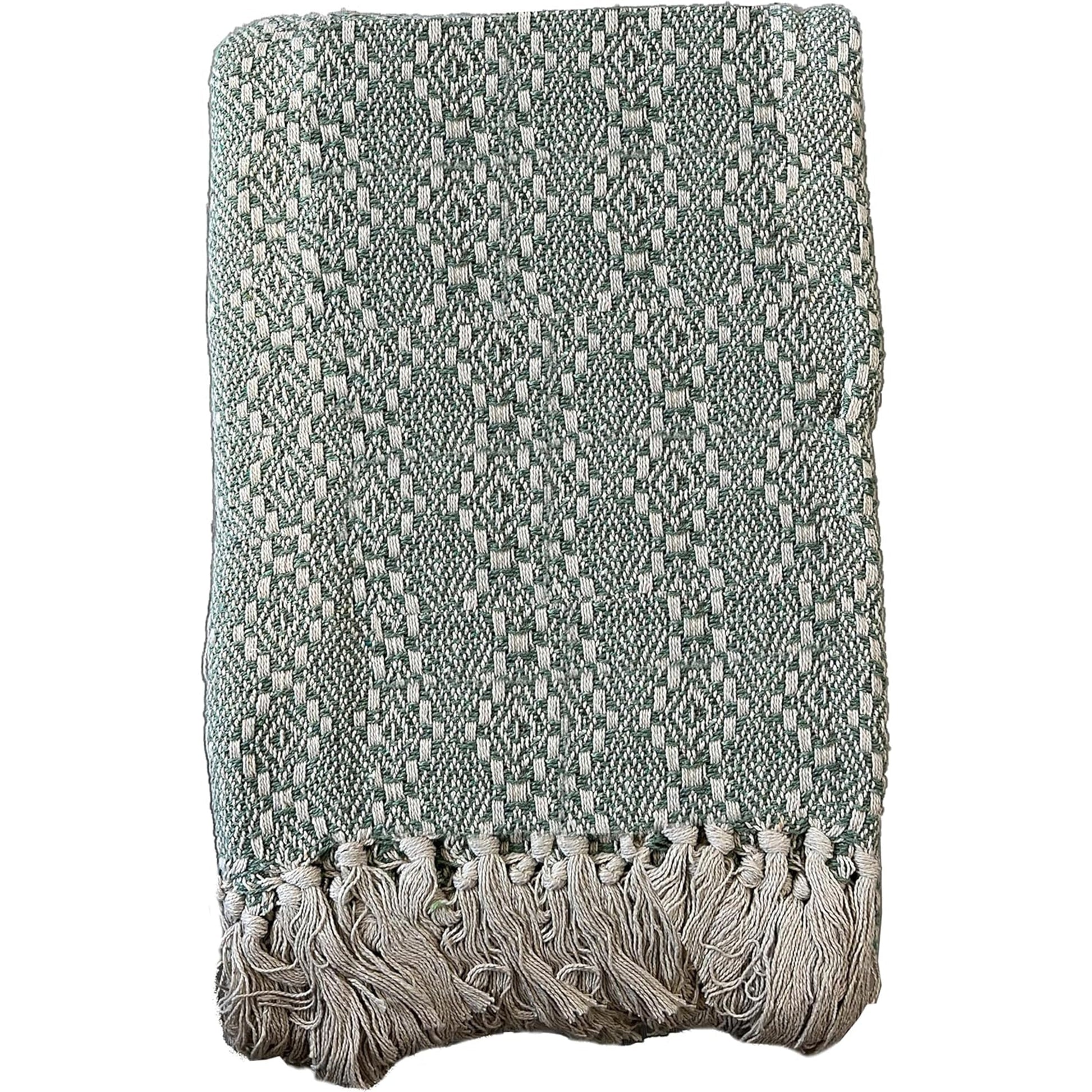 Marrakesh Eco - Friendly Super Soft Cotton Throws Lightweight Sustainable Recycled Cotton for Sofa Bed Chair Calming Colours