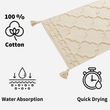 Marrakesh Hand Woven Cotton Rug Eco - Friendly Durable Carpet for Living Room Bedroom Kitchen and Entryway Luxury Tufted Home Decor in Multiple Sizes
