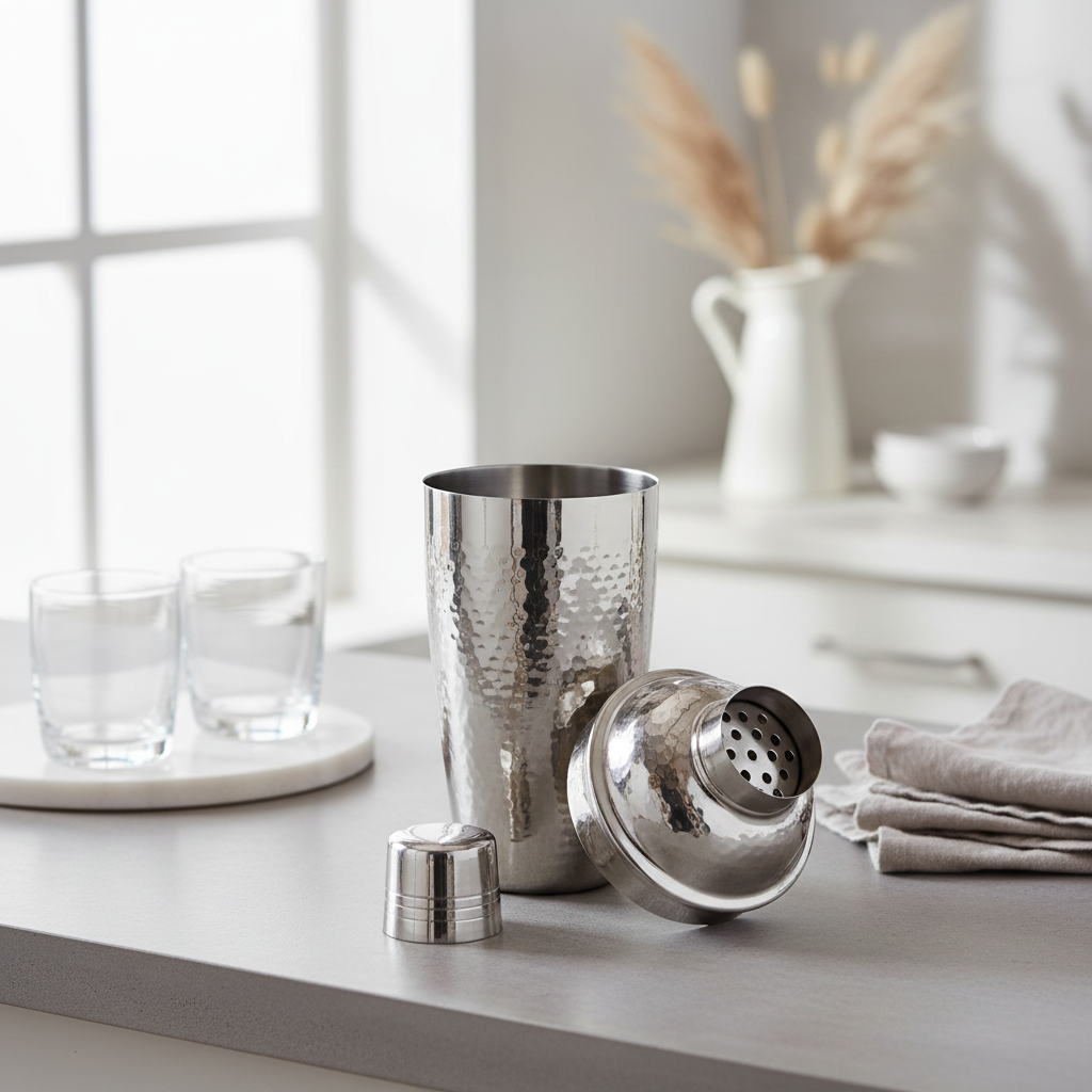 Martel 500ml Cocktail Shaker With Hammered Effect