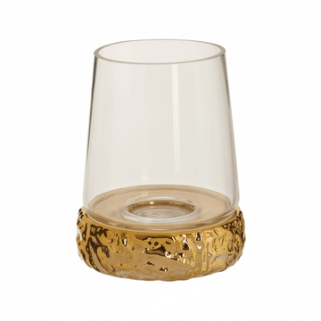 Martele Small Gold Hurricane Candle Holder