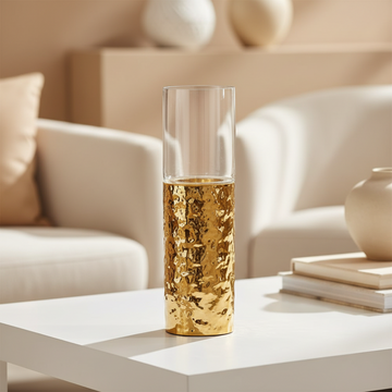 Martele Medium Pller Gold Candle Holder