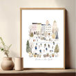 Master Bedroom Art Above Bed Winter New York Manhattan wall art | 