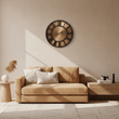 Mateo Black and Antique Gold Large Wall Clock