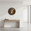 Mateo Black and Antique Gold Small Wall Clock