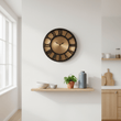 Mateo Black and Antique Gold Small Wall Clock