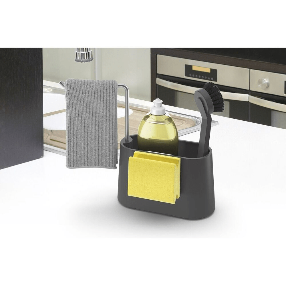 Mavos Premium Brushed Stainless Steel Sink Organiser with 360° Drying Bar