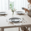 Maya 12 Piece Black And White Dinner Set
