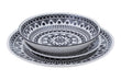 Maya 12 Piece Black And White Dinner Set