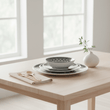 Maya 12 Piece Black And White Dinner Set