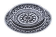 Maya 12 Piece Black And White Dinner Set