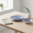 Maya 12 Piece Blue And White Dinner Set