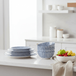 Maya 12 Piece Blue And White Dinner Set