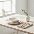 Maya Grey And White 12 Pc Dinner Set