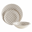 Maya Grey And White 12 Pc Dinner Set