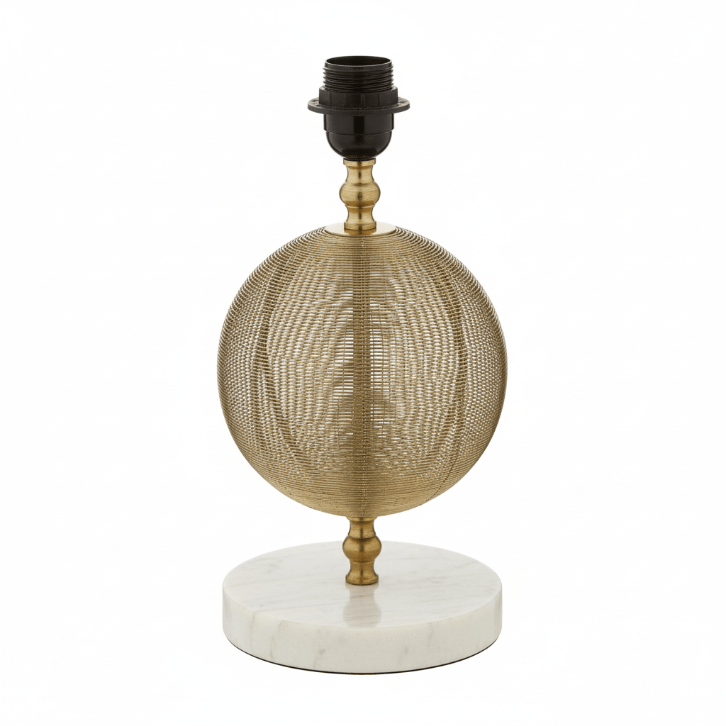 Melora Round Gold Finish Table Lamp