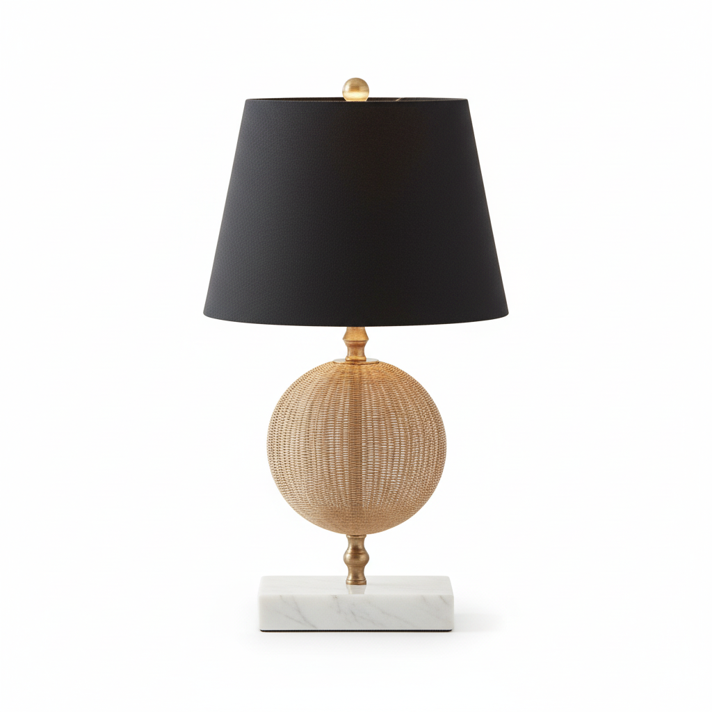 Melora Round Gold Finish Table Lamp