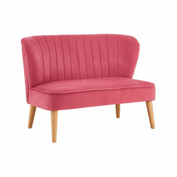 Mia 2 Seat Pink Velvet Kids Sofa