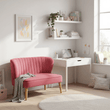 Mia 2 Seat Pink Velvet Kids Sofa