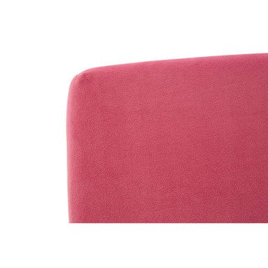 Mia Pink Velvet Kids Ottoman