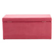 Mia Pink Velvet Kids Ottoman