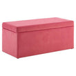 Mia Pink Velvet Kids Ottoman