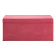 Mia Pink Velvet Kids Ottoman