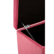 Mia Pink Velvet Kids Ottoman
