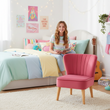 Mia Pink Velvet Kids Chair