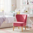 Mia Pink Velvet Kids Chair