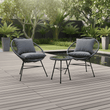 Miami Grey 3 Piece Rattan Patio Set