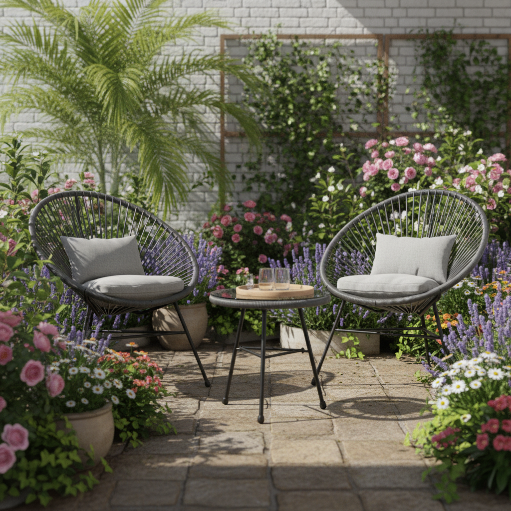 Miami Grey 3 Piece Rattan Patio Set