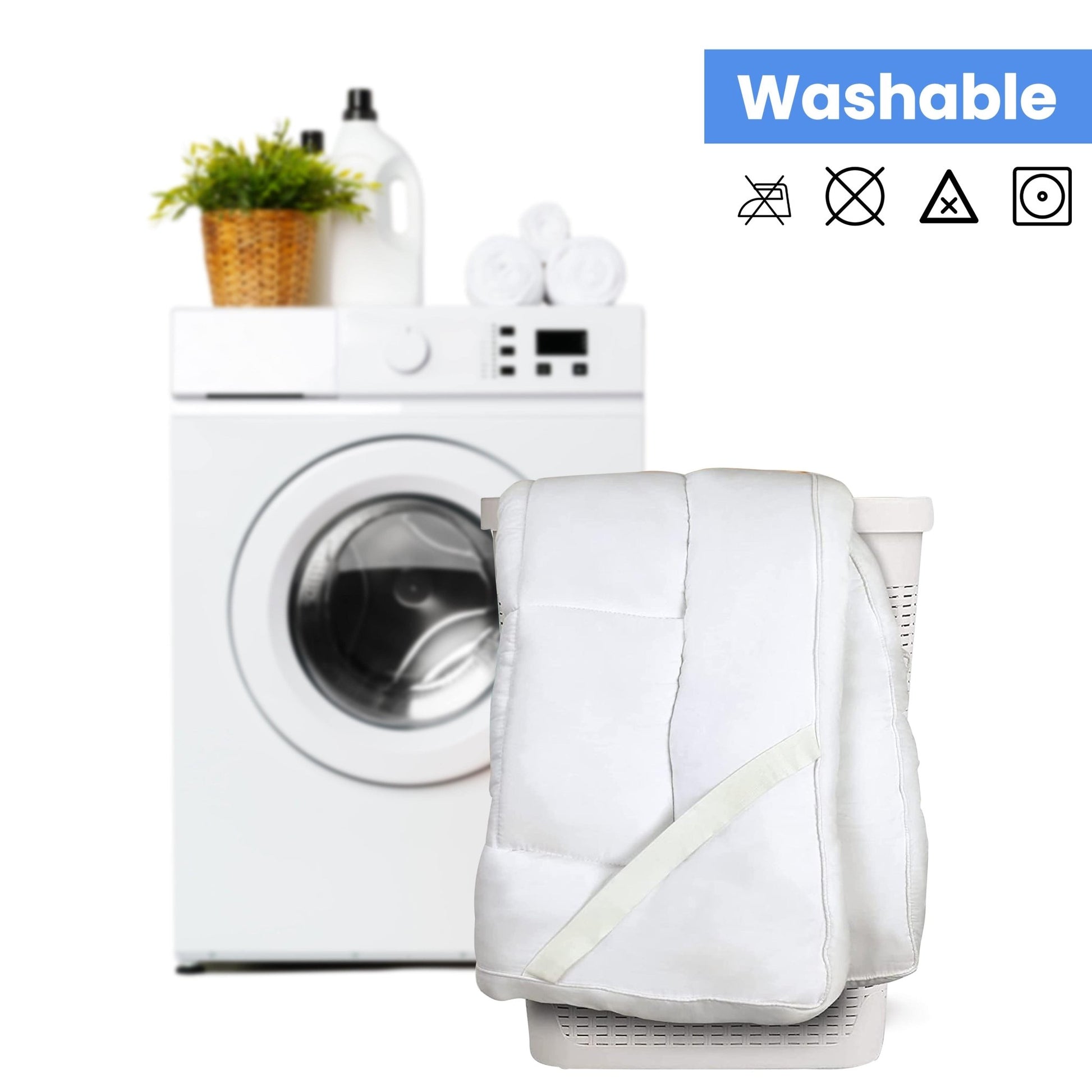 Microfibre Mattress Topper Heavy Fill Extra Deep Super Soft Anti - Allergy Bed Topper for Ultimate Comfort