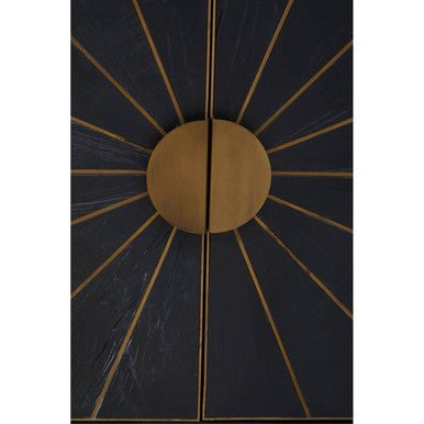 Midas Black and Brass Sideboard