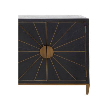 Midas Black and Brass Sideboard
