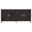 Midas Black and Brass Sideboard