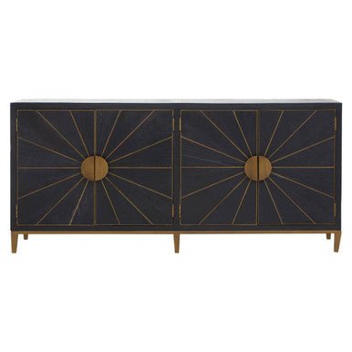 Midas Black and Brass Sideboard