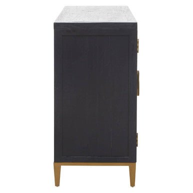 Midas Black and Brass Sideboard