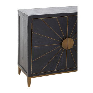 Midas Black and Brass Sideboard